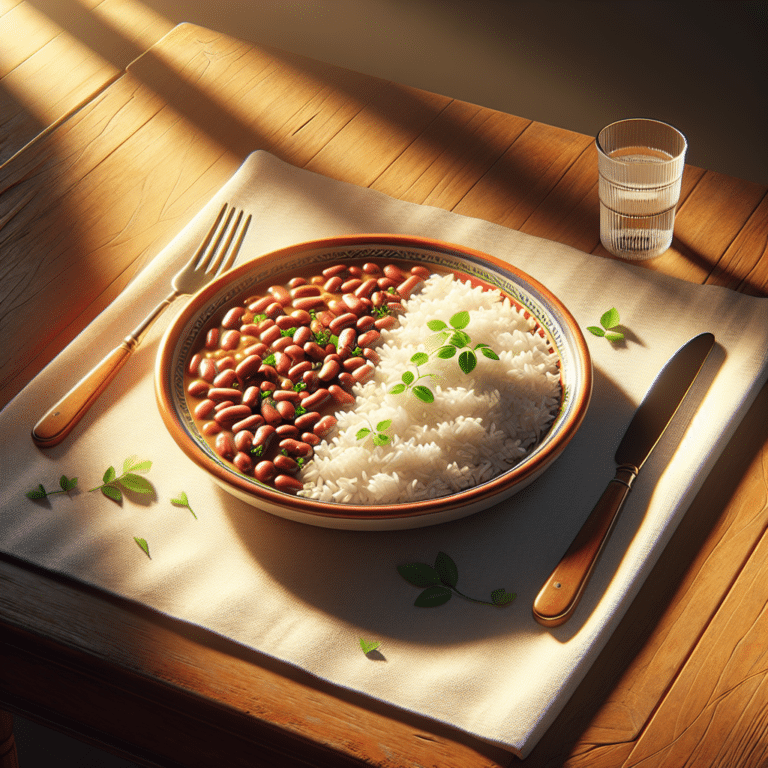 Simple rice and beans meals